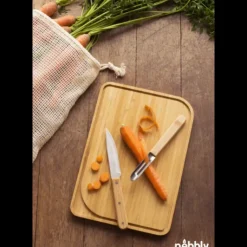 PEBBLY Set Planche à Découper Bambou 4 Pièces Outlet