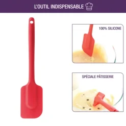 MASTRAD Spatule en Silicone Monobloc Rouge Hot