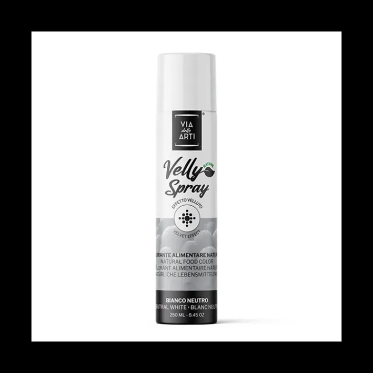 VELLY SPRAY Spray Velours Blanc (Neutre) 250 ml Colorant Alimentaire Pro Hot