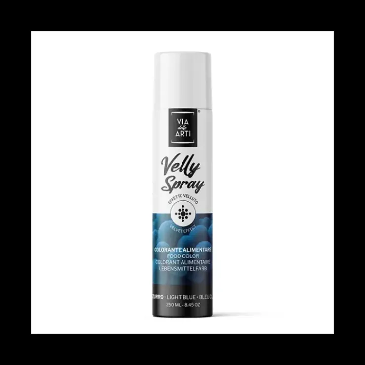 VELLY SPRAY Spray Velours Bleu 250 ml Colorant Alimentaire Pro New