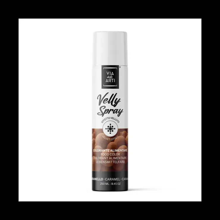 VELLY SPRAY Spray Velours Caramel 250 ml Colorant Alimentaire Pro Hot