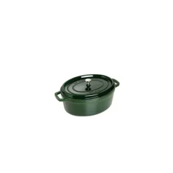 STAUB Cocotte Fonte Ovale 29 cm Vert Basilic Majolique 4,2 L Outlet