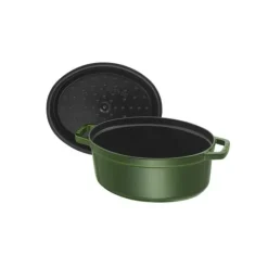STAUB Cocotte Fonte Ovale 29 cm Vert Basilic Majolique 4,2 L Outlet