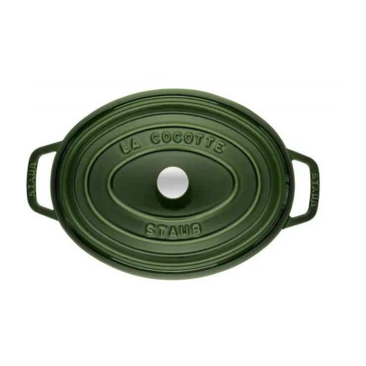 STAUB Cocotte Fonte Ovale 29 cm Vert Basilic Majolique 4,2 L Outlet