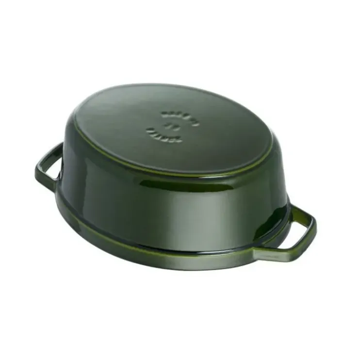 STAUB Cocotte Fonte Ovale 29 cm Vert Basilic Majolique 4,2 L Outlet