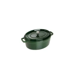 STAUB Cocotte Fonte Ovale 33 cm Vert Basilic Majolique 6,7 L Hot