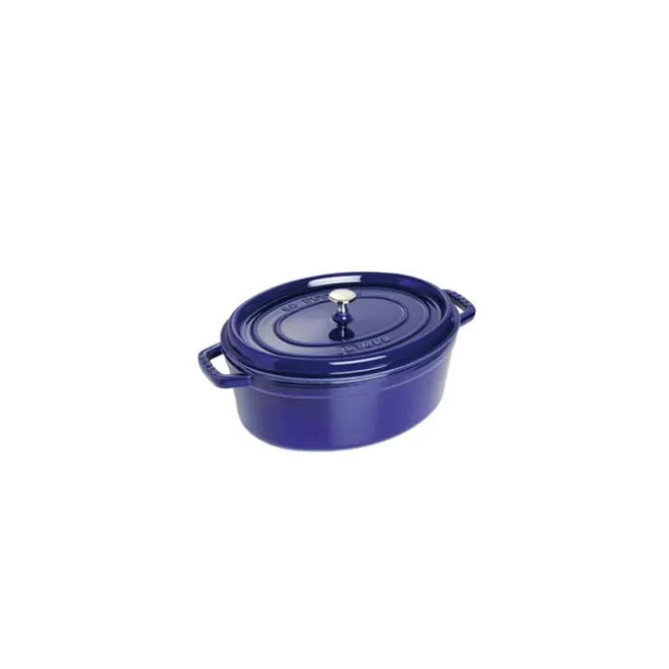 STAUB Cocotte Fonte Ovale 31 cm Bleu Intense Majolique 5,5 L New