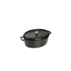 STAUB Cocotte Fonte Ovale 31 cm Noir Mat 5,5 L New