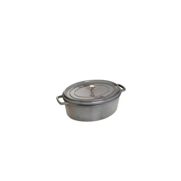 STAUB Cocotte Fonte Ovale 27 cm Gris Graphite 3,2 L Best