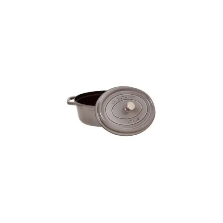 STAUB Cocotte Fonte Ovale 27 cm Gris Graphite 3,2 L Best