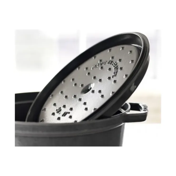 STAUB Cocotte Fonte Ovale 27 cm Gris Graphite 3,2 L Best
