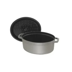 STAUB Cocotte Fonte Ovale 23 cm Gris Graphite 2,35 L Discount