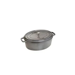 STAUB Cocotte Fonte Ovale 33 cm Gris Graphite 6,7 L Best