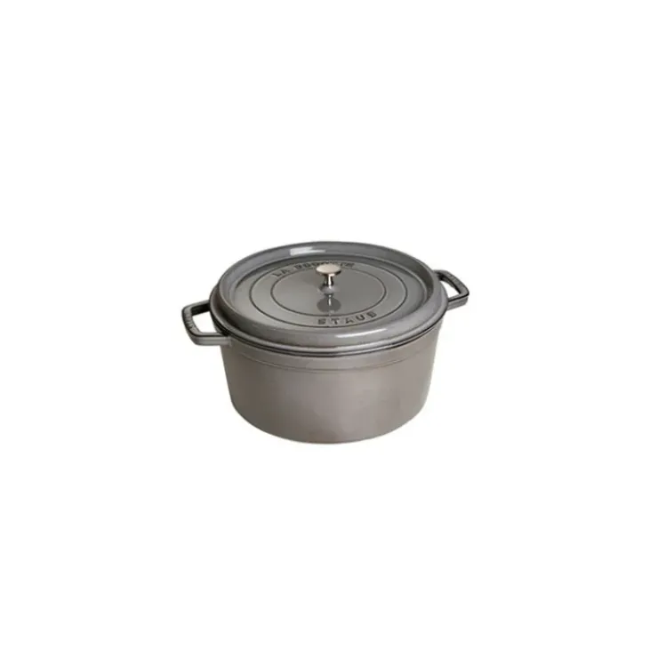 STAUB Cocotte Fonte Ronde 24 cm Gris Graphite 3,8 L Clearance