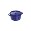 STAUB Cocotte Fonte Ronde 30 cm Bleu Intense Majolique 8,35 L Discount