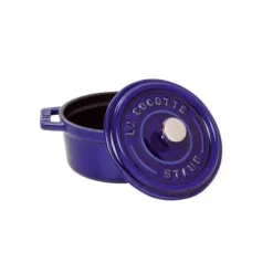 STAUB Cocotte Fonte Ronde 30 cm Bleu Intense Majolique 8,35 L Discount