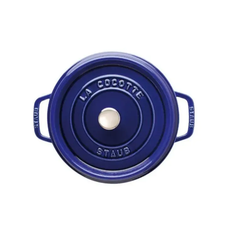 STAUB Cocotte Fonte Ronde 28 cm Bleu Intense Majolique 6,7 L Discount
