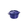 STAUB Cocotte Fonte Ronde 24 cm Bleu Intense Majolique 3,8 L New