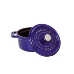 STAUB Cocotte Fonte Ronde 24 cm Bleu Intense Majolique 3,8 L New