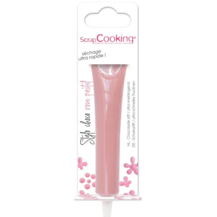SCRAPCOOKING Stylo Chocolat Rose Pastel 25 g Hot