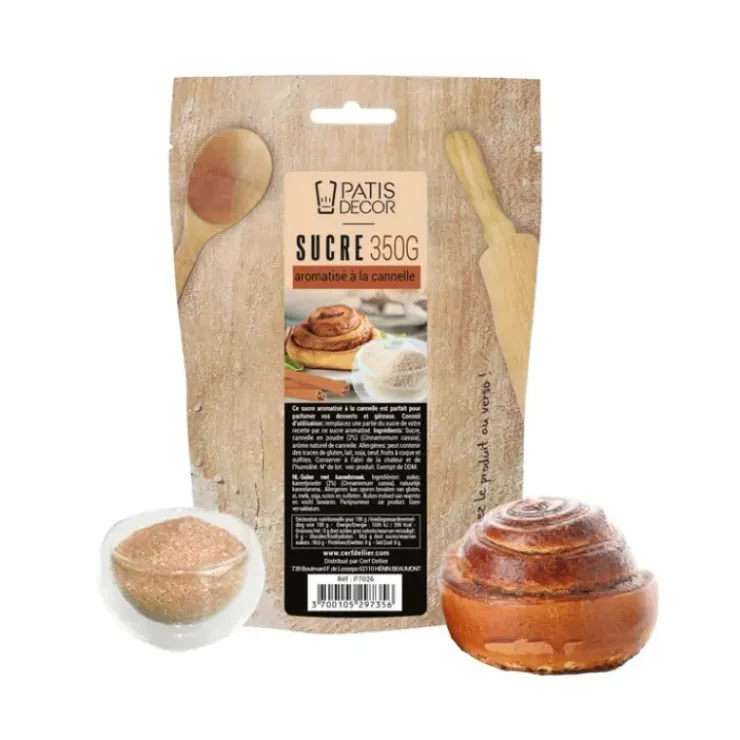 PATISDECOR Sucre Aromatisé Cannelle 350 g Patisdécor Clearance