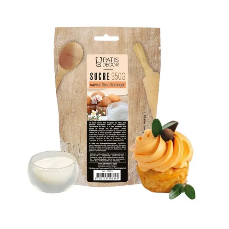 PATISDECOR Sucre Aromatisé Fleur d'Oranger 350 g Patisdécor New