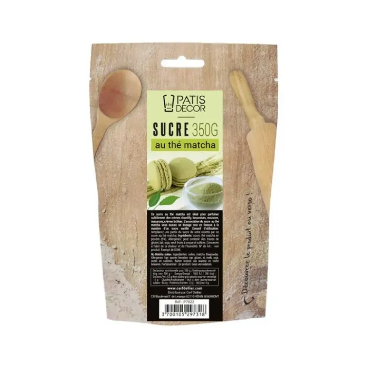 PATISDECOR Sucre Aromatisé Thé Matcha 350 g Patisdécor Online