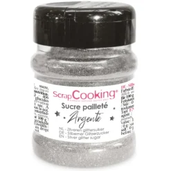 SCRAPCOOKING Sucre Pailleté Argenté 160 g Best