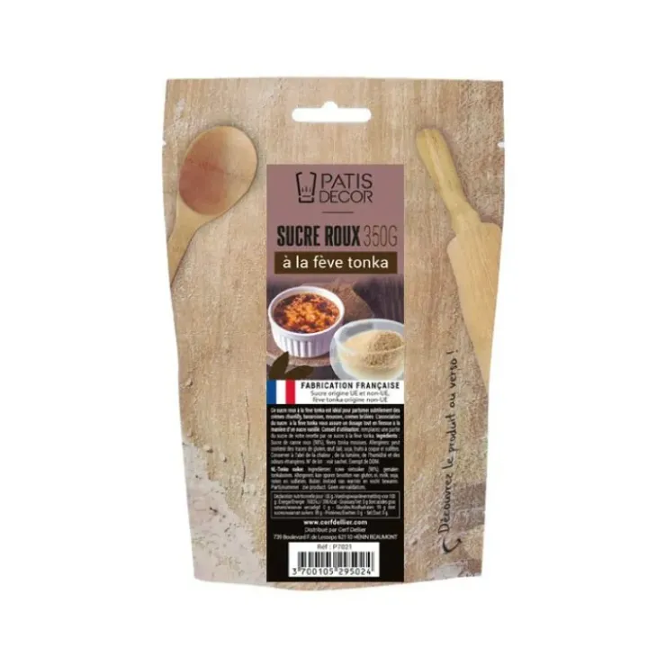 PATISDECOR Sucre Roux Aromatisé Fève Tonka 350 g Patisdécor New