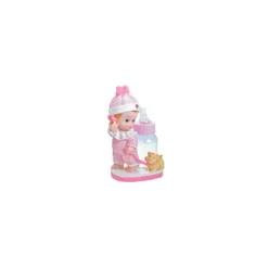CUISINEADDICT Sujet bapteme Fille Biberon Rose 17 cm