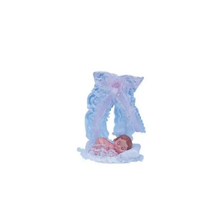 CUISINEADDICT Sujet bapteme Fille Lit Rose 14 cm New