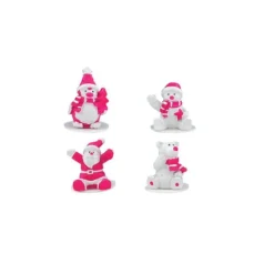 MALLARD FERRIERE Sujets de Noël Blanc et Fuchsia en Résine x50