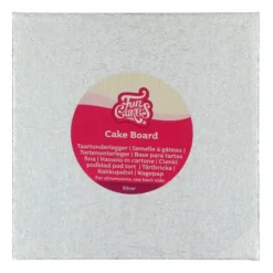 FUNCAKES Support Gâteau Carré 17,5 x 0,4 cm Argenté Sale