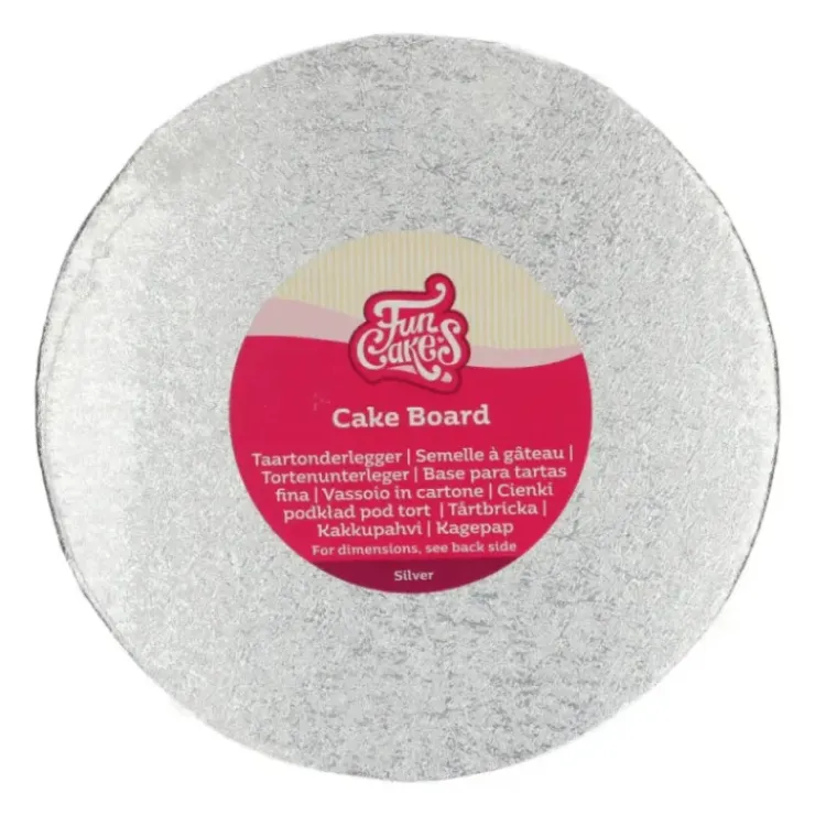 FUNCAKES Support Gâteau Rond Ø30 x 0,4 cm Argenté Outlet
