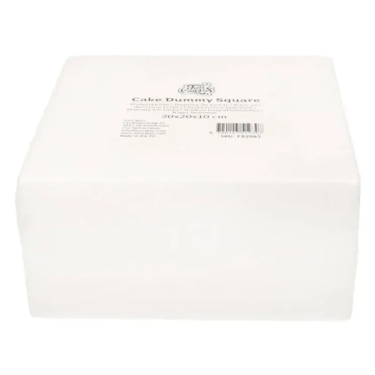 FUNCAKES Support polystyrène carré H 10 cm - 20 x 20 cm Discount