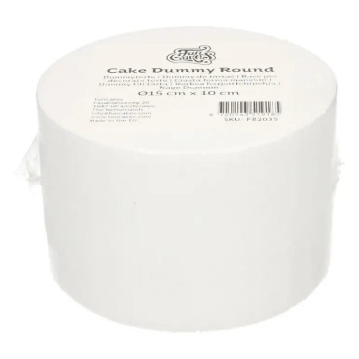 FUNCAKES Support polystyrène rond H10 cm Ø 15 cm Hot
