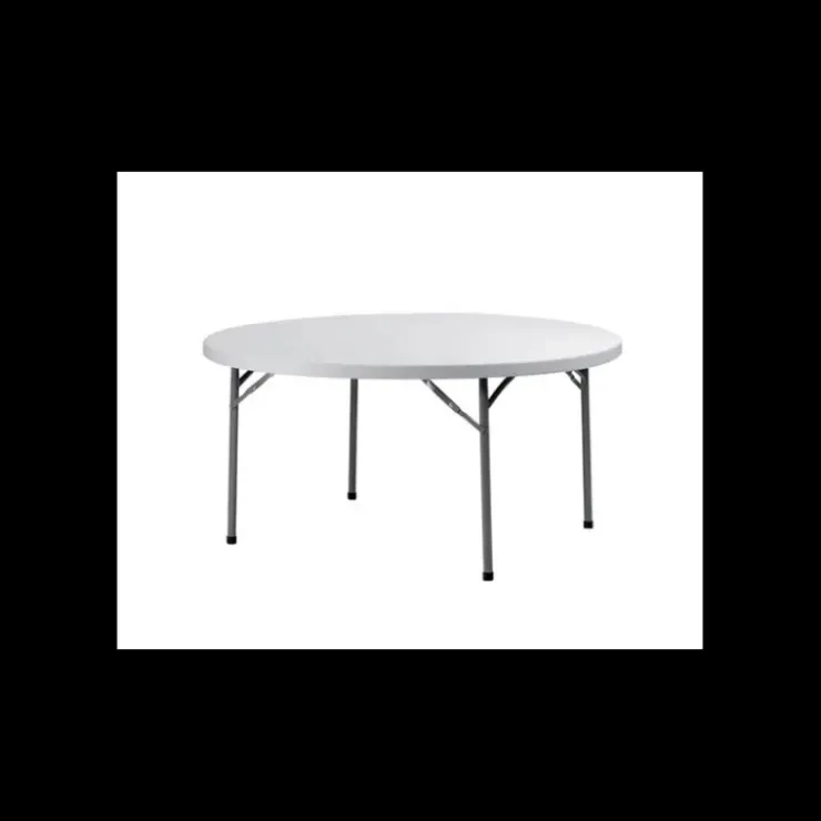 LYROSE Table Ronde Blanche 10 Personnes Congrès Hot