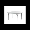 LYROSE Table Ronde Blanche 8 Personnes Congrès Outlet