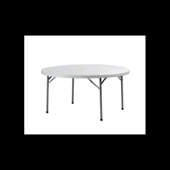 LYROSE Table Ronde Blanche 8 Personnes Congrès Outlet