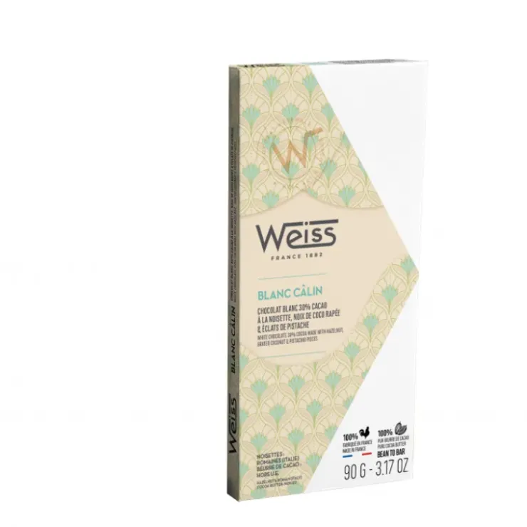 WEISS Tablette de Chocolat Blanc Calin Oryola 30% 90 g