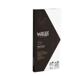 WEISS Tablette de Chocolat Noir Ebène 72% 90 g