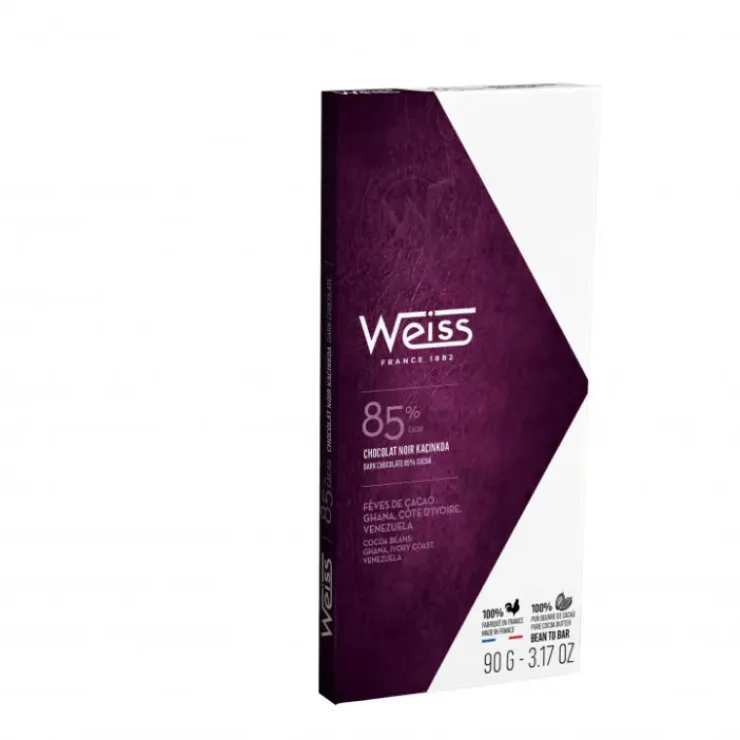 WEISS Tablette de Chocolat Noir Kacinkoa 85% 90 g Online