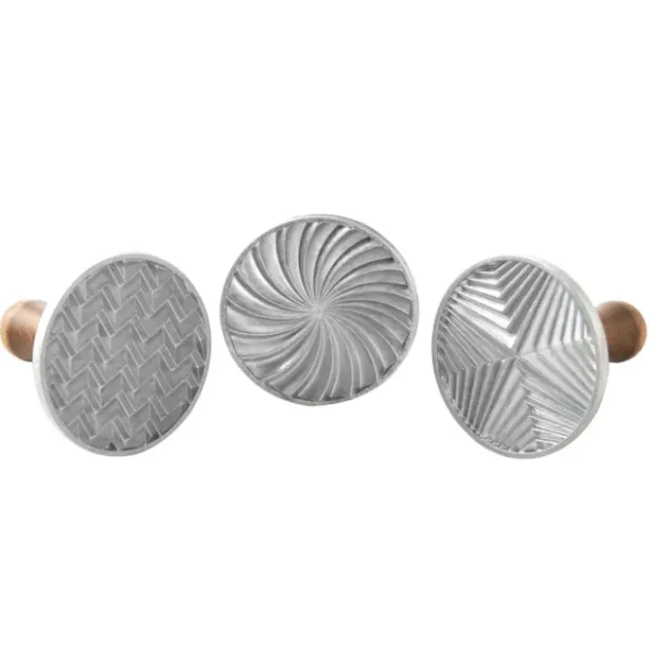 NORDIC WARE Tampons à Biscuits et Cookies Ronds Geo (x3) New