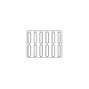 PAVONI Tapis Silicone Micro-perforé Éclair 12,5 x 2,5 cm x H 0,5 cm (x12) Discount