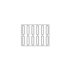 PAVONI Tapis Silicone Micro-perforé Éclair 12,5 x 2,5 cm x H 0,5 cm (x12) Discount