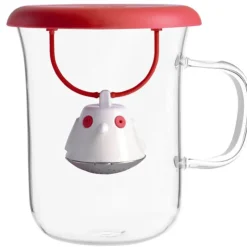 CUISINEADDICT Tasse à Thé avec Infuseur et Couvercle Rouge 400 ml QDO Sale