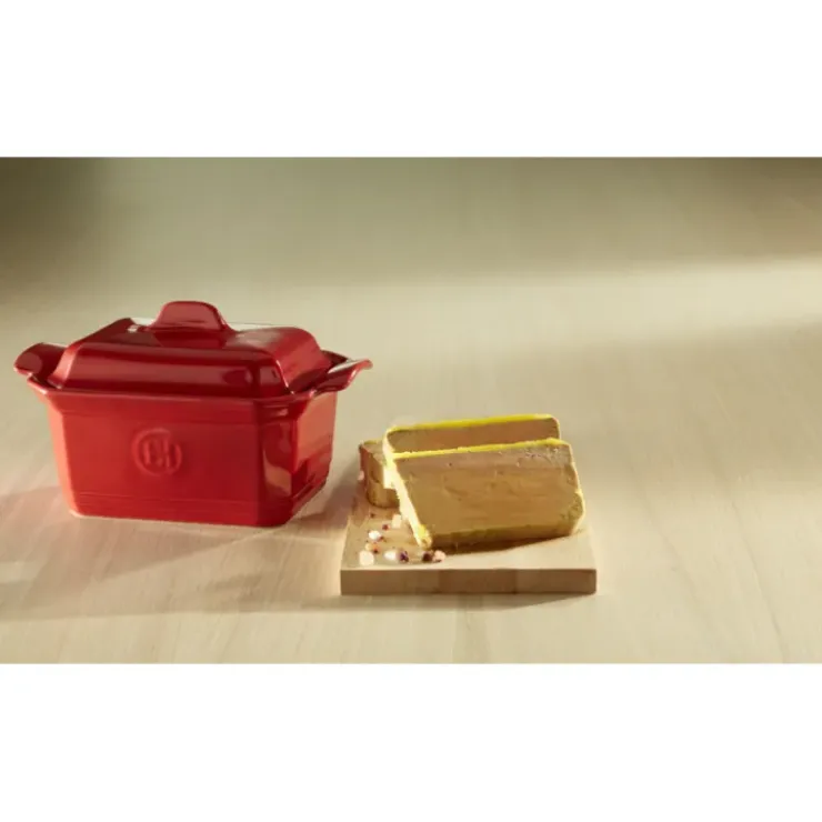 EMILE HENRY Terrine à foie gras avec presse 0,6L - Couleur Grand Cru Clearance
