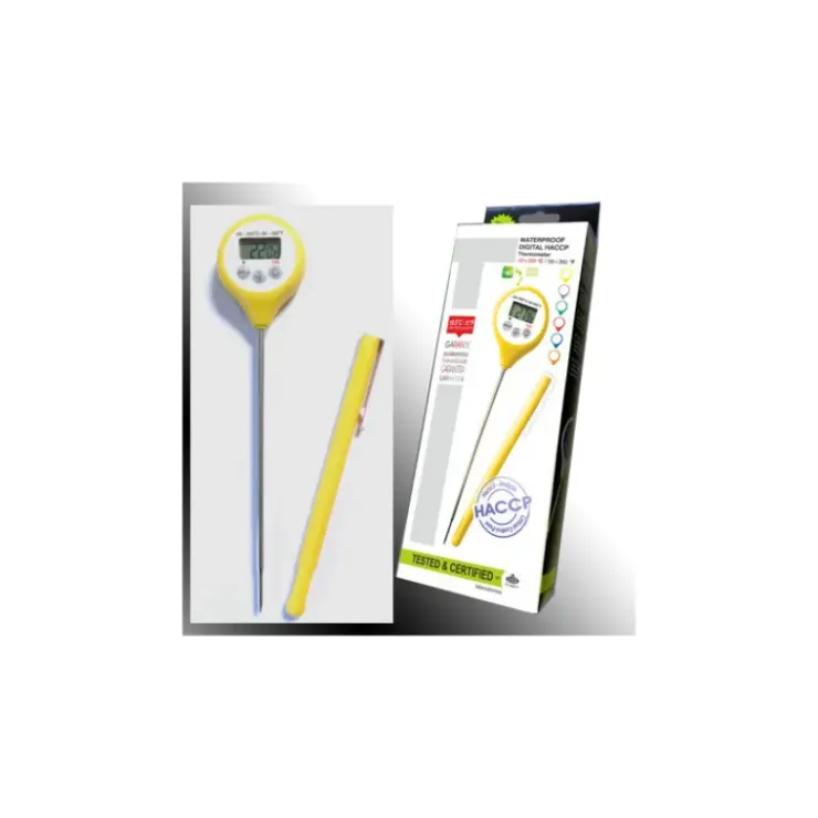 ALLA FRANCE Thermomètre Digital étanche à sonde jaune -50°C à +200°C New