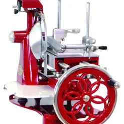 WISMER Trancheuse à Jambon Manuelle Rétro Rouge 250 mm Hot