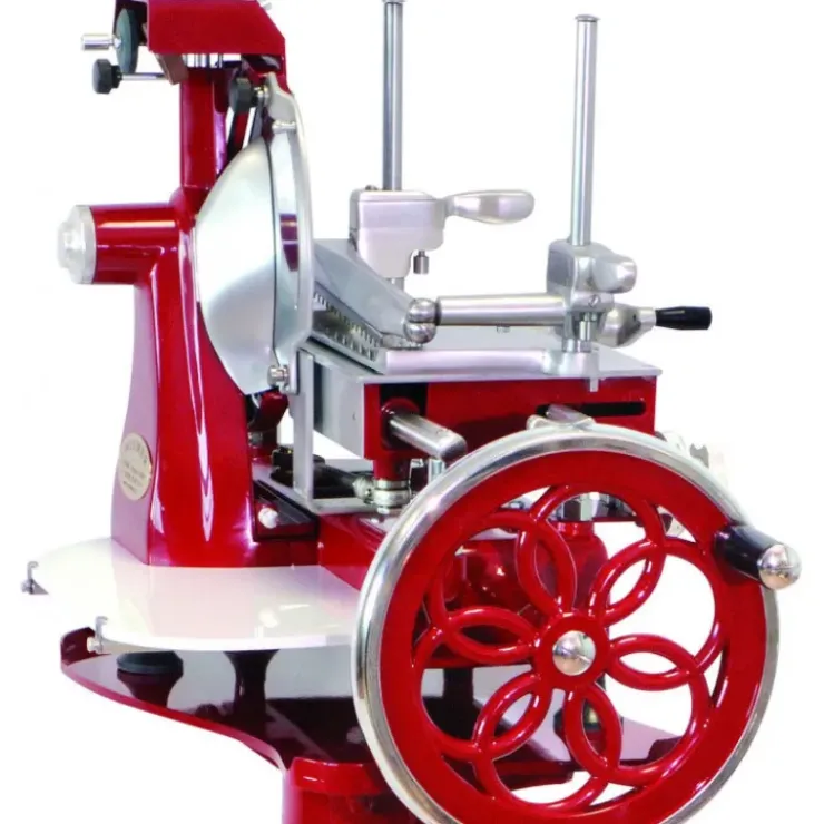 WISMER Trancheuse à Jambon Manuelle Rétro Rouge 250 mm Hot